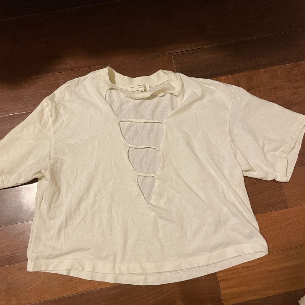 Urban outfitters cutout crop tshirt